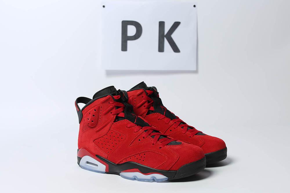 PK GOD Jordan 6 Retro Black Red RETAIL MATERIALS READY TO SHIP